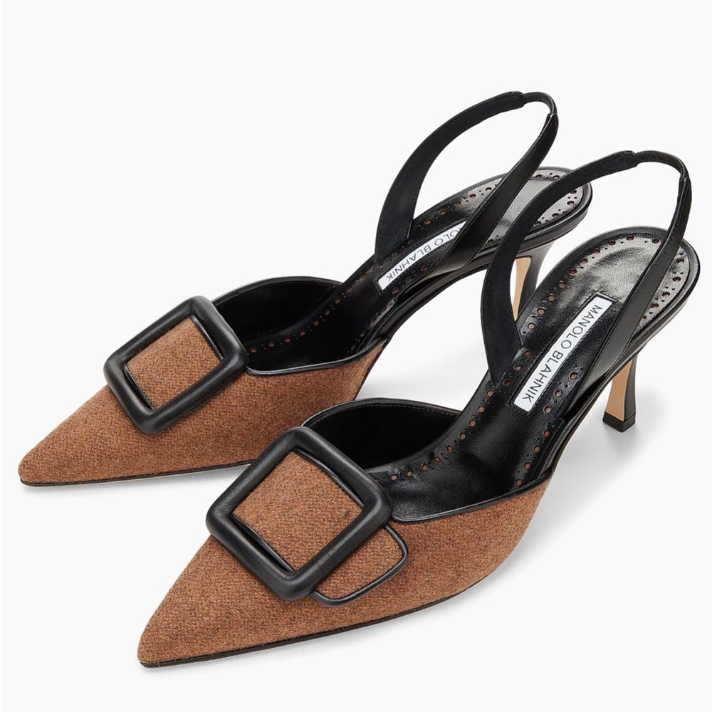 Manolo Blahnik
Mayslibi Gala Wool-Blend Slingback Pumps New - Picture 5 of 17